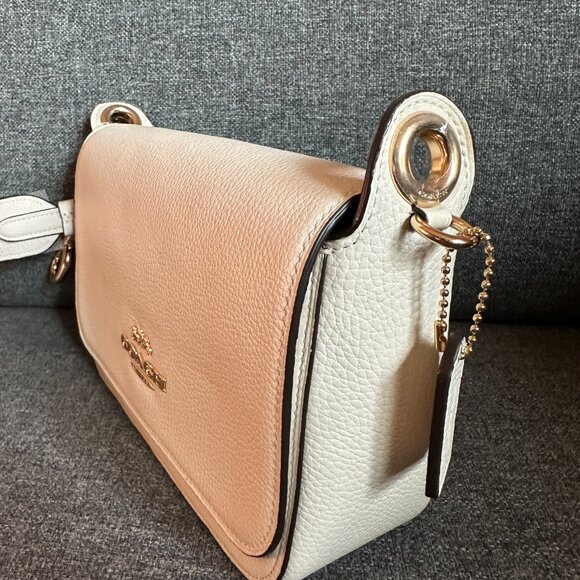 NWT! RARE! COACH Small Jes Messenger With Signature Canvas Strap In Chalk F76698 - Picture 5 of 11